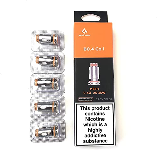 TVDC Geekvape B Coils Geekvape Aegis Boost Coils (5 Pack) | Expect Great Vapour Flavour and Cloud Production | 2ml Cartridge No Nicotine (0.4ohm)