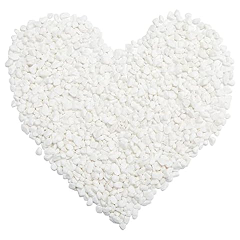 Msrlassn Small Snow White Pebbles Premium Natural Plant Pot Garden Gravel Natural Stones for Decoration (white 1 kg) Cover