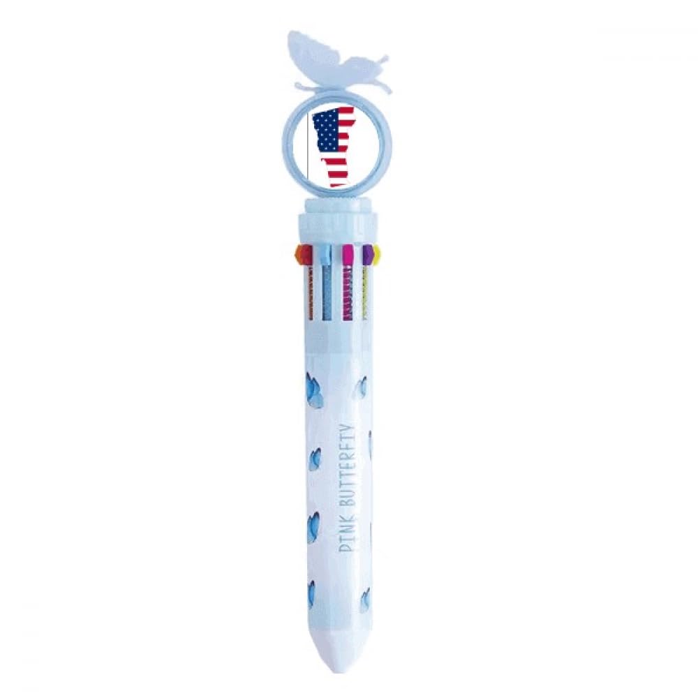 Stylo à bille rétractable multicolore Vermont avec pointe rétractable fluide - 4
