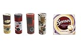 Senseo Cappuccino Choco + 4 Pad Dosen mit Motiven und 4 Padhebern
