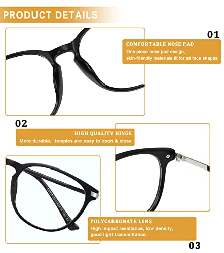 Image of DUCO Computer Reading Gaming Blue Light Blocking Glasses for Men Women DC5204