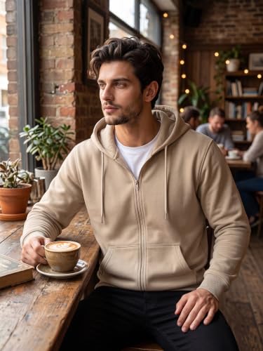 Image of XENOVAURBAN Zipper Hoodie for Men /Women | Unisex fit Cotton Fleece Hooded Sweatshirt - Zipper