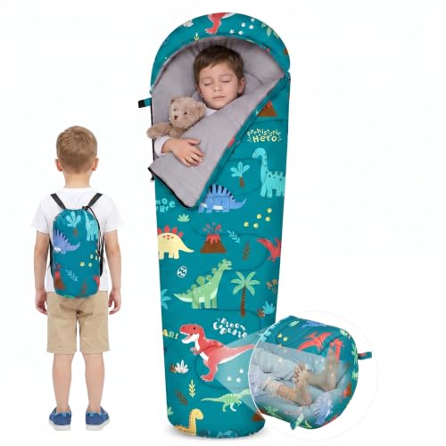 Basumee Bolsa de Dormir para Niños Toddlers, 3 Temporadas, cálida y para clima fresco miniatura 1
