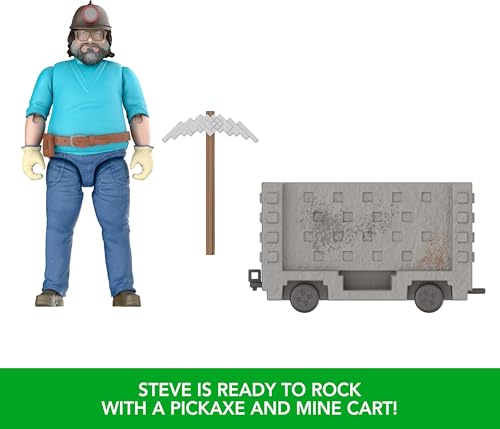 Mattel Minecraft Minecart Escape Action Figure Set with Steve - image 3