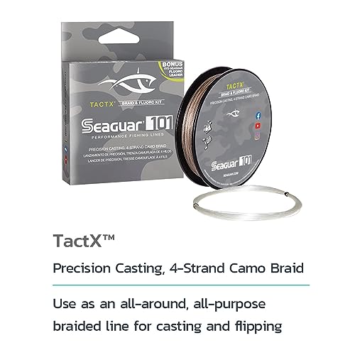 Image of Seaguar TactX Braided Fishing Line & Fluoro Kit, with Free Leader