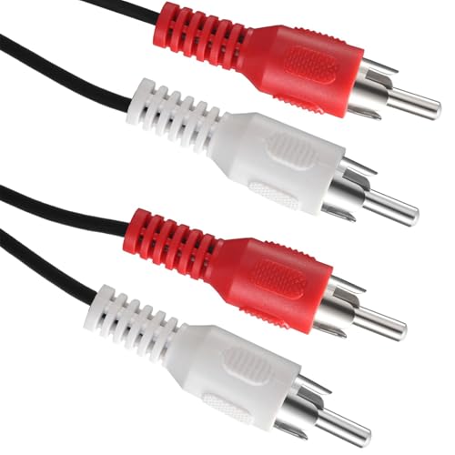 Wzhiy 1.5m RCA Cables Male-to-Male 2RCA to 2RCA Cables Audio Cable for Home Cinema Subwoofer TV DVD & Gaming Consoles Coaxial Stereo Audio Lead Phono Cable