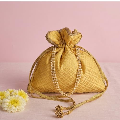 Image of Studio Shringaar Polyester Women's Golden Readymade Saree Blouse