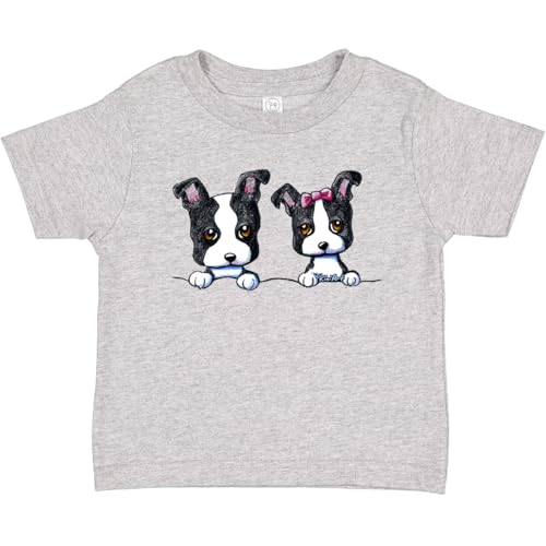 inktastic Boston Terriers (Dark Apparel) Toddler T-Shirt - KiniArt