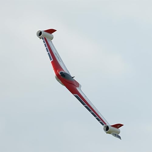 Miniatura 5 de Eagle Twin 1.575 in EDF Flying Wing con Gyro RC Avión RC Racing Avión PNP (transmisor, receptor o batería no incluida) (rojo)