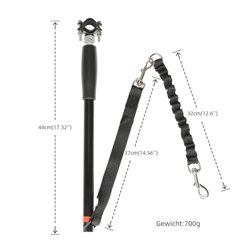wefaner Hundefahrrad-Übungsleine Hände frei Fahrrad-Hundeleine, Fahrrad Führleine für Hunde Robust und Wetterfest