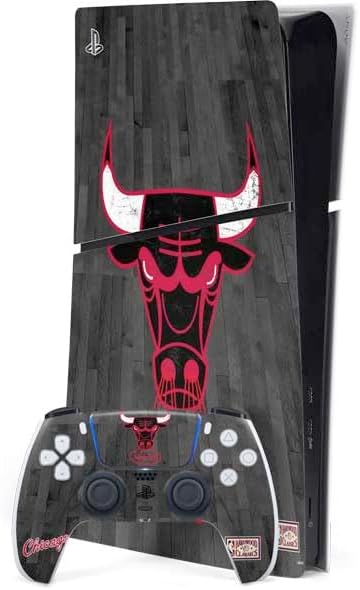 Skinit Decal Gaming Skin Compatible with PS5 Slim Digital Edition Bundle - Officially Licensed NBA Chicago Bulls Digi Camo Design