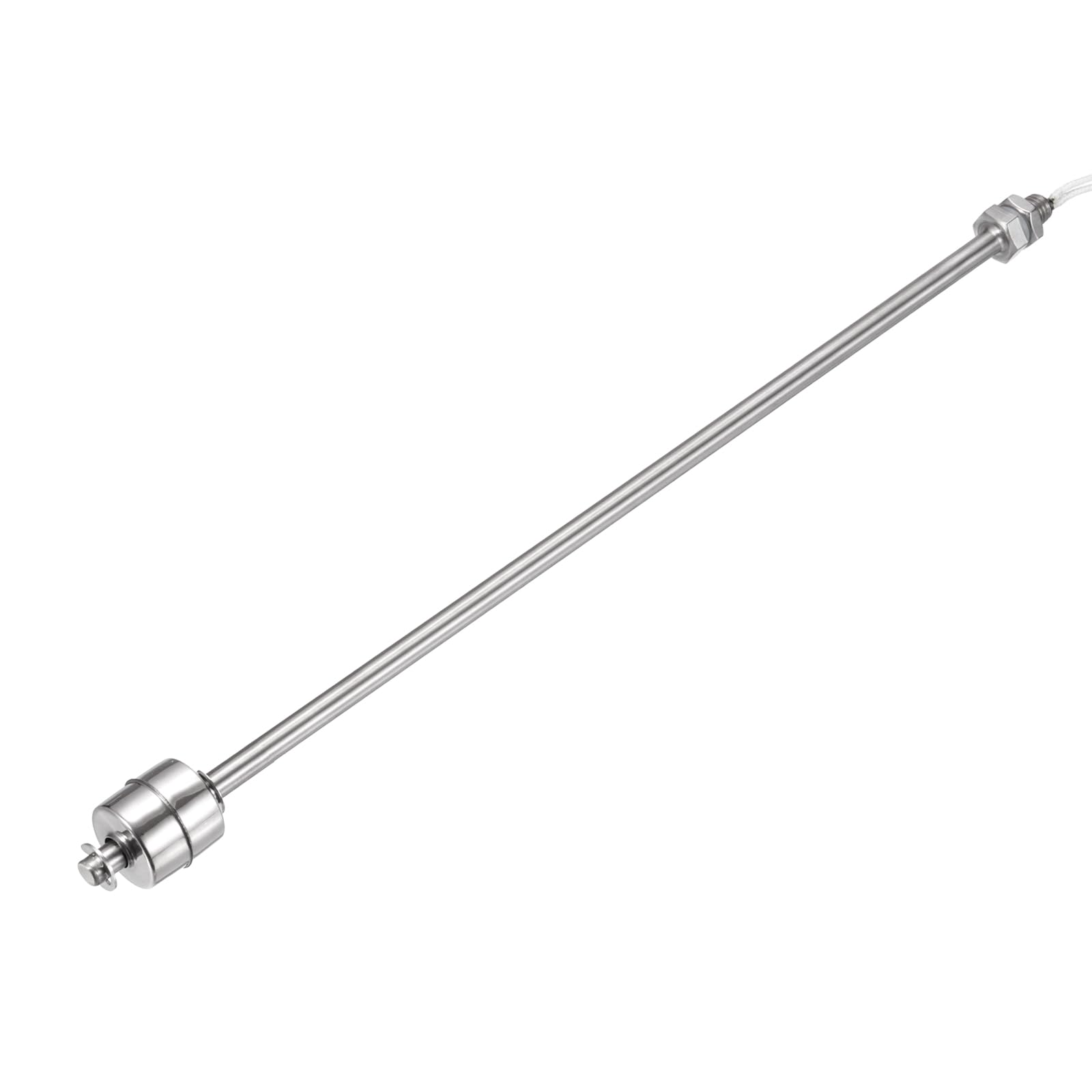 QUARKZMAN Przełącznik pływakowy ze stali nierdzewnej, pręt 300 mm 110 V DC 0,2 A Pionowy czujnik poziomu wody Gwint M10 Kontroler poziomu cieczy do pompy/alarmu 1 szt