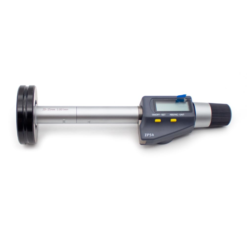 Toplionace Micrómetro Digital de Tres Puntos para Interiores, con Tres Garras, para Medir Orificios Internos, Calibre de Anillo Interior de Diámetro Exterior de Alta Precisión (16-20mm)