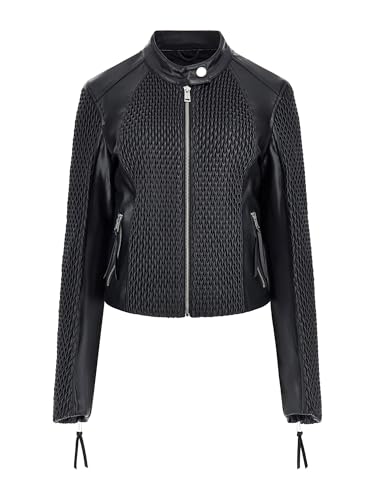 GUESS Women's Long Sleeve Rivers Moto Jacket3