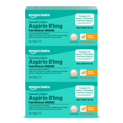 25% coupon - Amazon Aspirin 81mg, Orange Flavor, 108 Chewable Tablets