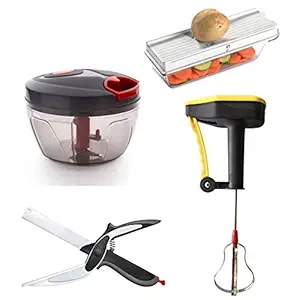 MOSTSHOP QUICK HANDY CHOPPER POWER FREE BLENDER VEGETABLE and DRY FRUIT SLICER CLEAVER CUTTER COMBO