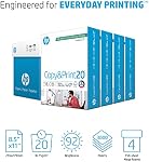 HP Printer Paper 8.5x11 Copy&Print 20 lb 4 Bulk Pack Case 3000 Sheets 92 Bright Made in USA FSC Certified Copy Paper HP Compatible 200030C