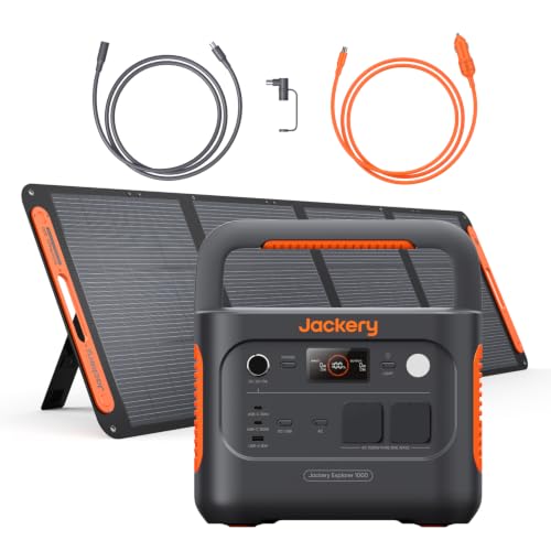 Jackery E1000 v2 Powerstation mit 200W Solarpanel & Zubehör-Set