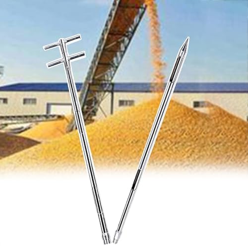 Handheld Grain Sampling Pole, Sectional Design Probe for Agriculture, 2m/2.5m/3m Lengths, Powder & Solid Sample Tube, Ideal for Garden & Farm Use (Dia 38mm / 1.5")