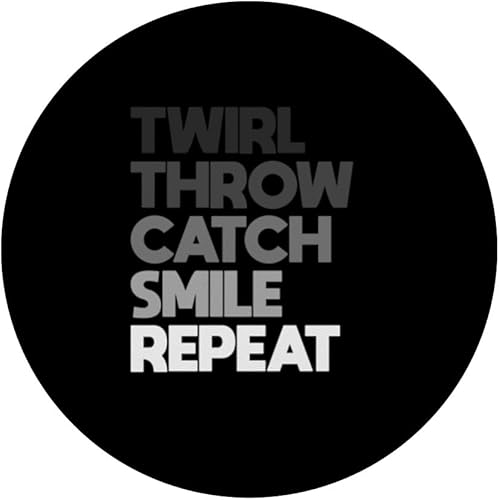 Miniatura 3 de Twirl Throw Catch Smile Repeat Baton Twirling Majorette PopSockets intercambiables PopGrip