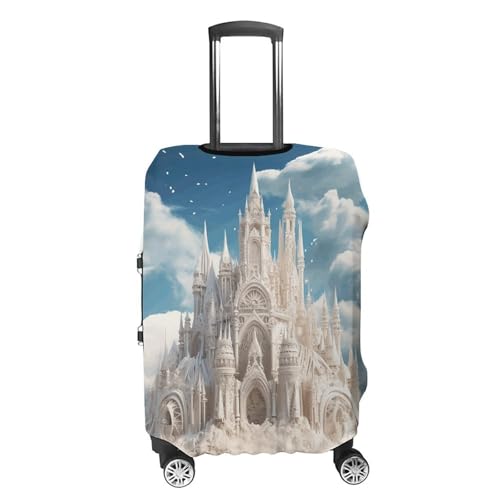 Travel Luggage Cover Elastic Suitcase Protector Anti-Scratch Washable Building A Sandcastle Luggage Sleeve Tsa Approved Carry on Covers Baggage Cover Fits 18-32 Inch Luggages4