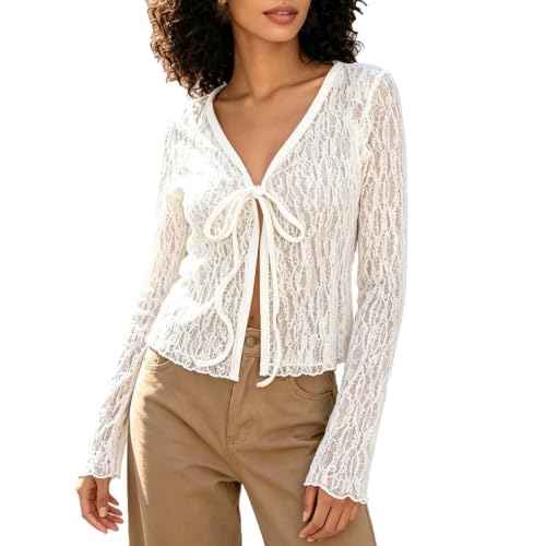 Haut mousseline élégant à manches longues idéal pour vos looks de fête