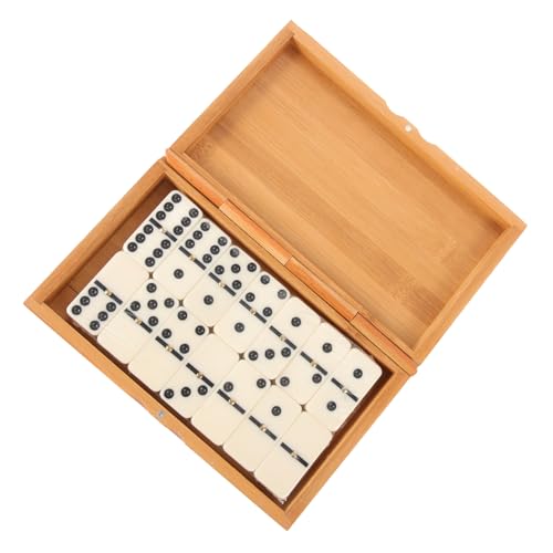 Jeu de dominos interactifs en bambou Yardwe avec boîte de rangement en bois