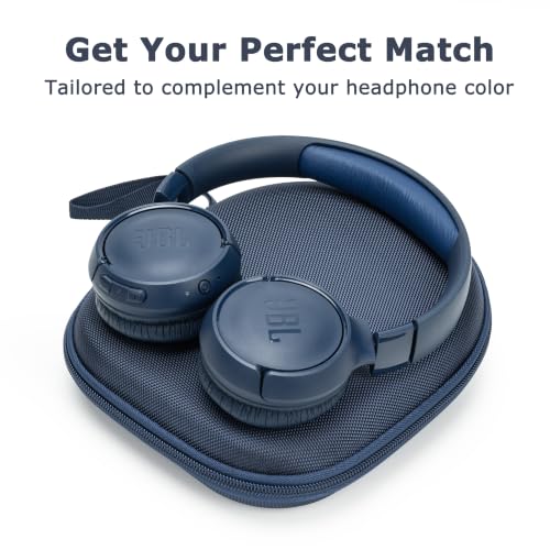 Image of Ginsco Case Compatible with JBL Tune 510BT /520BT /500BT with Sony WH-CH520 /510, Ultra-Slim Hard Shell Headphone Case for On Ear Headphones (Navy Blue)
