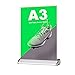 NOLOG A3 Single Side Mini Roll Up Banner Stand Retractable Tabletop Aluminum Small Size Displayï¼ˆStand Onlyï¼‰