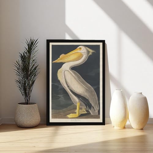 Impression sur toile pélican blanc américain solution déco pour petits murs vides
