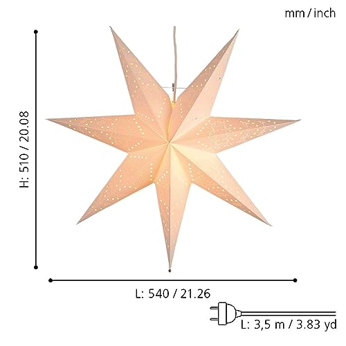 EGLO SENSY Stella da Appendere E14, Bianco, 54 x