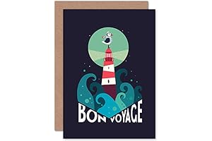 Wee Blue Coo Lighthouse Bon Voyage Card: A Charming Keepsake for Travelers