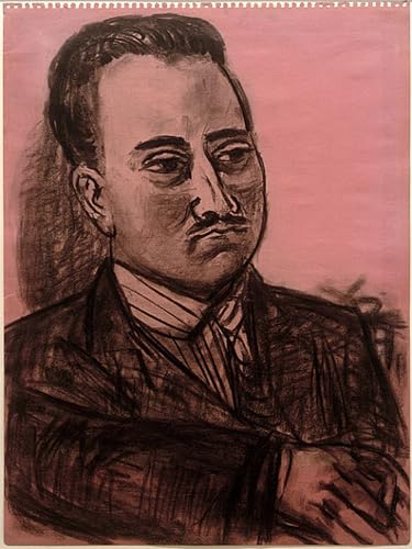 Peinture sur toile portrait Kenneth Hudson Max Beckmann déco murale salon 60x90