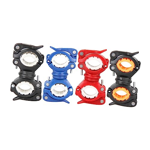 KICHOUSE 360Degree Rotating Bike Handlebar Mount Flashlight Holder Clip Clamp Bracket for Sturdy Construction Skid Design