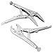 Locking Pliers Set, Pliers Tool Set 2Pcs Ground Mouth Straight Wise Grip Vice Grip Set Jaw Lock Clamp Locking Pliers Set Hand Tools