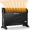 DONYER POWER Convector Radiator Heater 2000W Room Heating with Adjustable Thermostat Black