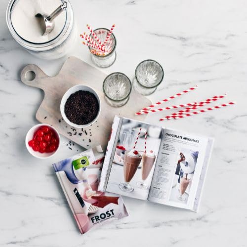 Image of GreenPan Frost Ice Cream & Frozen Drink Recipe Book, 65+ Recipes, Quick Easy Tips, Slushies, Soft Serve, Sorbet, Margaritas, Milkshakes, Frozen Yogurt, Hardcover