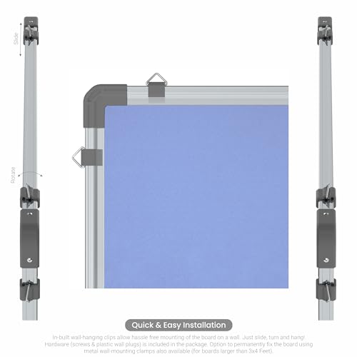 Image of Scholar Art Metis 1.5x2 Feet Fabric Pin Up Board for Study Room & Wall | Vibrant & Versatile Crape Cloth + High Density Soft Board for Pinning Photos, Sticky Notes & Reminders (Purple)