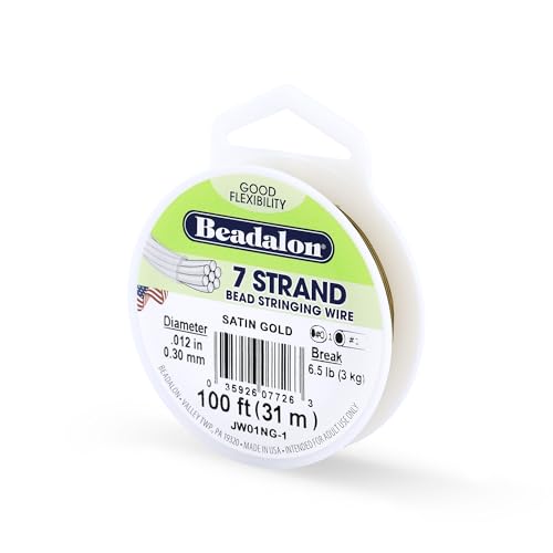 Alambre de acero inoxidable Beadalon de 7 hebras y 0,30 mm para evitar roturas en tus joyas