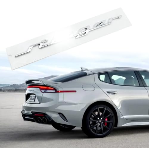 Image of Stlnger Front Hood Nameplate Emblem E Logo Badge 86330J5100 Compatible with Stlnger 2017+ (Stlnger Rear Chrome)
