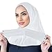 Suillty Fashion Muslim Hijab for Women Instant Snap Fastener Hijab Inner Cap Full Cover Head Wraps Scarf Islam Turban Caps