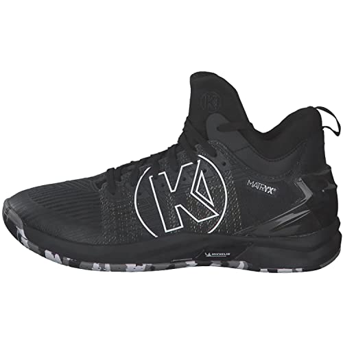 Kempa Unisex Attack MID Handball Shoe, schwarz, 49 EU