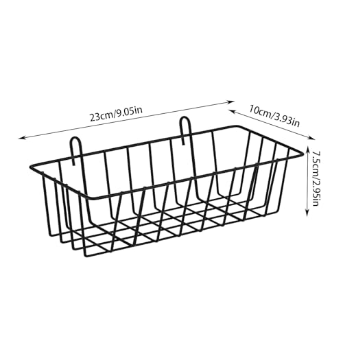 Rabbit Hay Feeder Metal Hanging Hay Rack Guinea Pig Food Supply Storage Rack 2PCS (black, 23 * 10 * 7.5CM) - Image 3