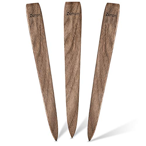 3 Pieces Letter Opener and Bookmark 2-in-1 Wooden Handmade Letter Openers Envelope Slitter Office Desk Supplies, 15 cm/ 5.9 Inch Long