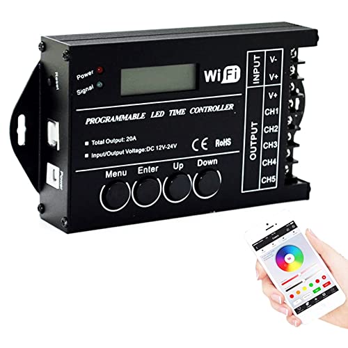 Controlador LED Programable TC421 para ambientar espacios modernos con WiFi y 5 canales 5