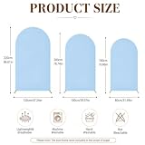 Osłona na łuk weselny, łuk balonowy, biały łuk, osłona tła na wesele, ceremonię, urodziny, imprezę, baby shower, bankiet, dekoracja (kolor jasnoniebieski, zestaw 3-1,8 m, 2 m i 2,2 m)