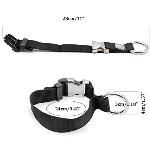 Add-A-Bag Luggage Strap Jacket Gripper, Luggage Straps Baggage Suitcase Belts Travel Accessories - Make Your Hands Free, Easy to Carry Your Extra Bags (2X Black)2