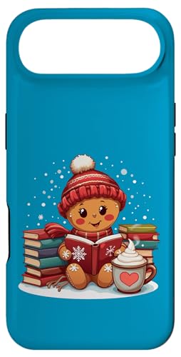 Cozy Gingerbread Christmas Reading Book Xmas Snowflakes Fall Case for iPhone Air