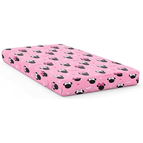 Sábana bajera ajustable individual Disney Minnie Mouse 100% algodón Cover
