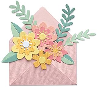 Sizzix Thinlits Die 665078 Flowers with Envelope by Jennifer Ogborn, 12 Pack
